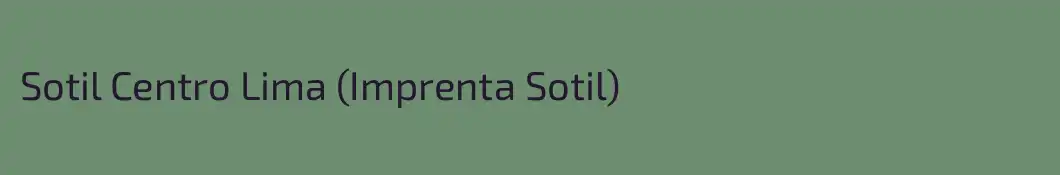 Sotil Centro Lima (Imprenta Sotil)